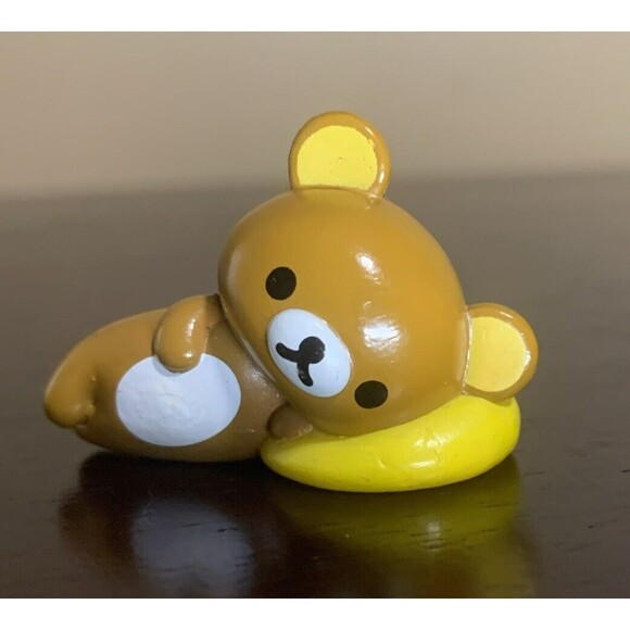 Rilakkuma Miniature Toy Figure Laying Down 2 inches - Picture 2 of 3